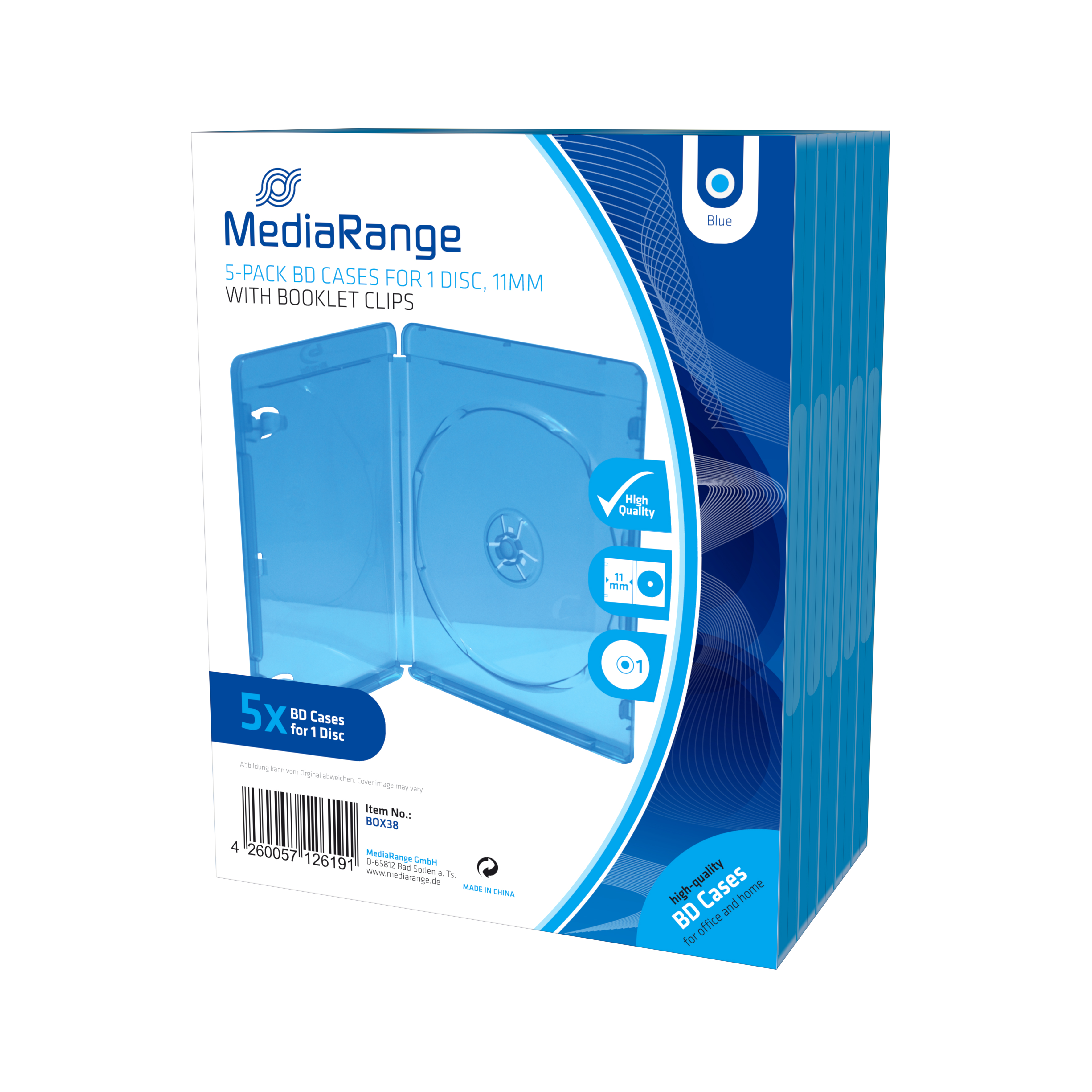 5 Mediarange Bluray Box für 1 Disk 11mm blau | Speichermedien, Konsolen